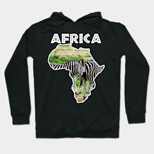 African Wildlife Continent Zebra Stripes Hoodie